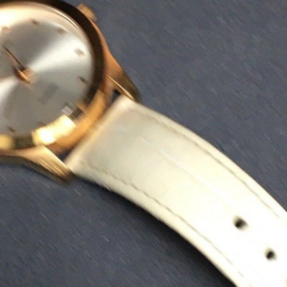 Kenneth Cole Diamond Watch White Leather Gold A126-14 KC2857 main image 5